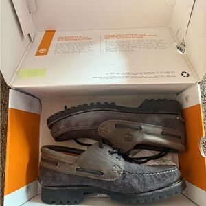 Timberland Men's Dark Brown Suede Boat Shoes